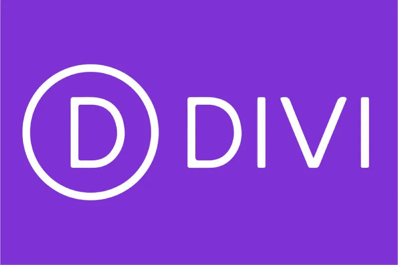 Divi logo on purple background