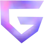 Colorful gradient shield with abstract design