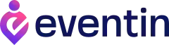 Eventin logo with gradient icon and text