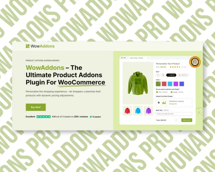 WowAddons: Product Addons Plugin for WooCommerce customization.