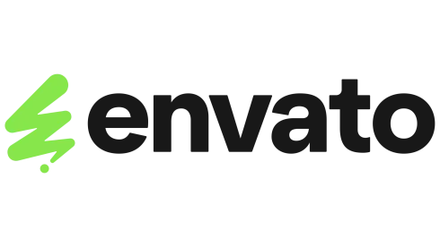 Envato logo with green abstract design